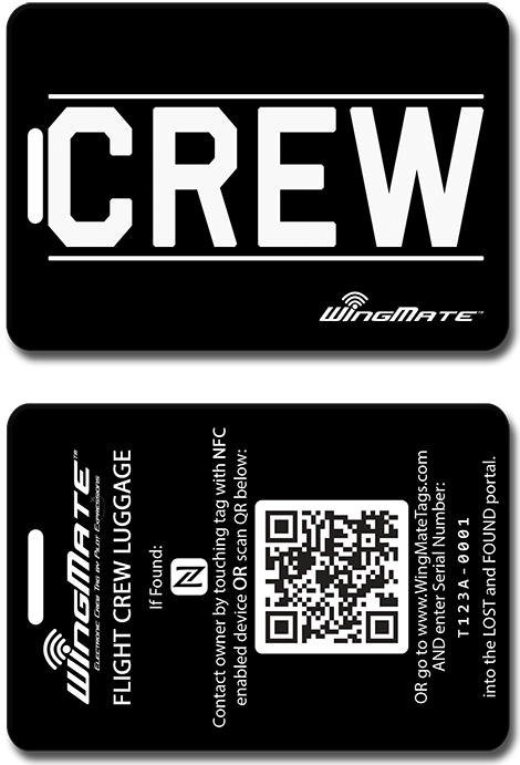 wingmate crew Luggage tags