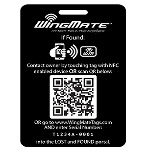 wingmate black Luggage tag